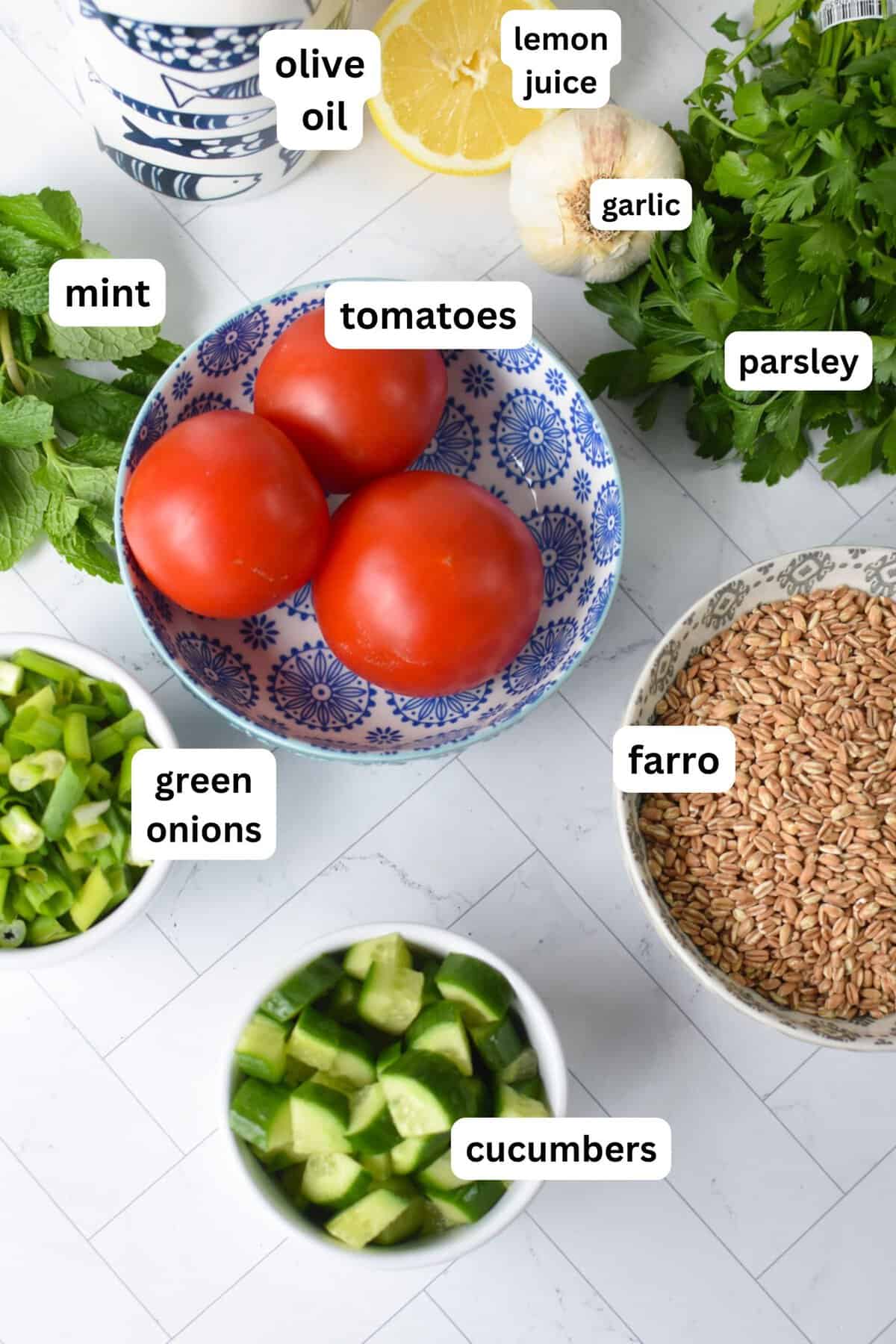 Farro Tabbouleh Recipe Ingredients
