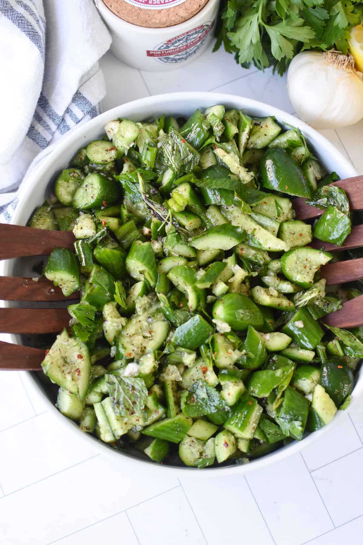 Smashed Cucumber Salad with Sumac — The Perfect Mediterranean Side Dish