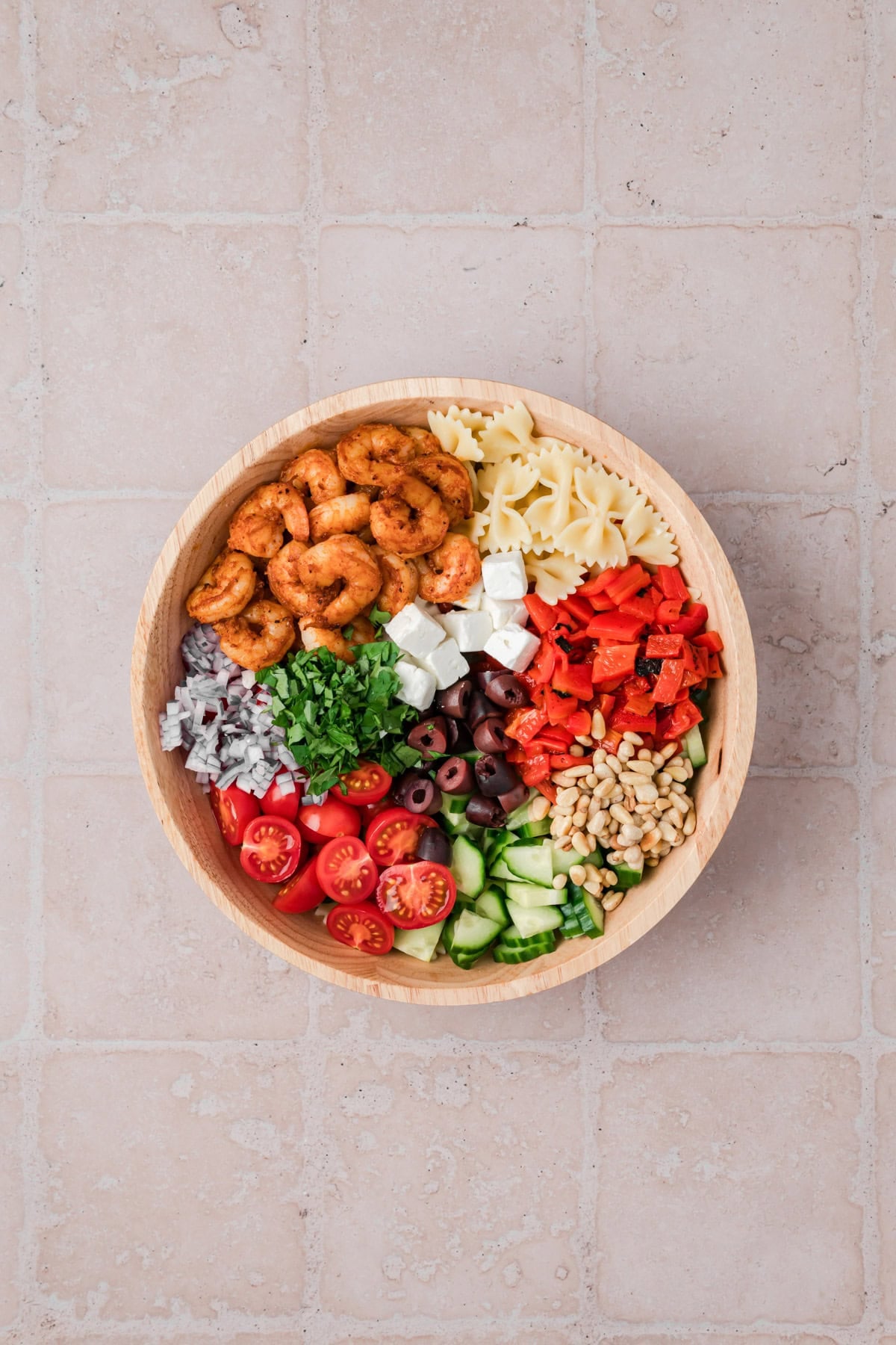 Shrimp Salad in a white bowl