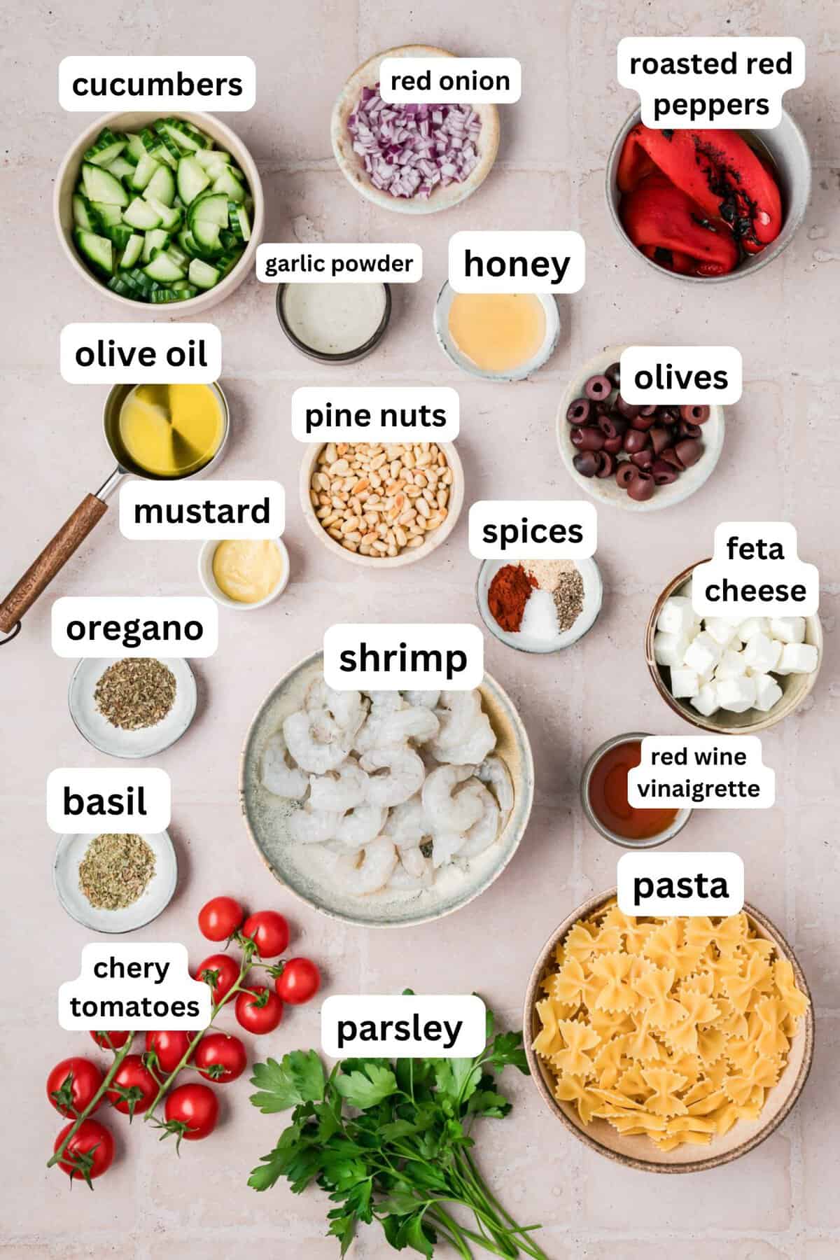 Shrimp Pasta Salad recipe ingredients