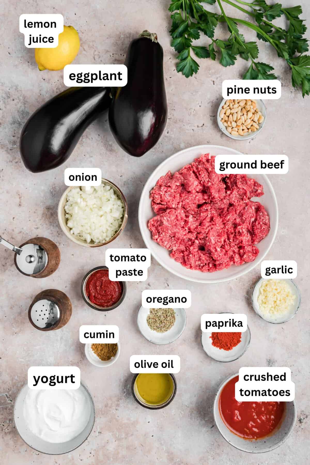 Mediterranean Stuffed Eggplant Recipe Ingredients