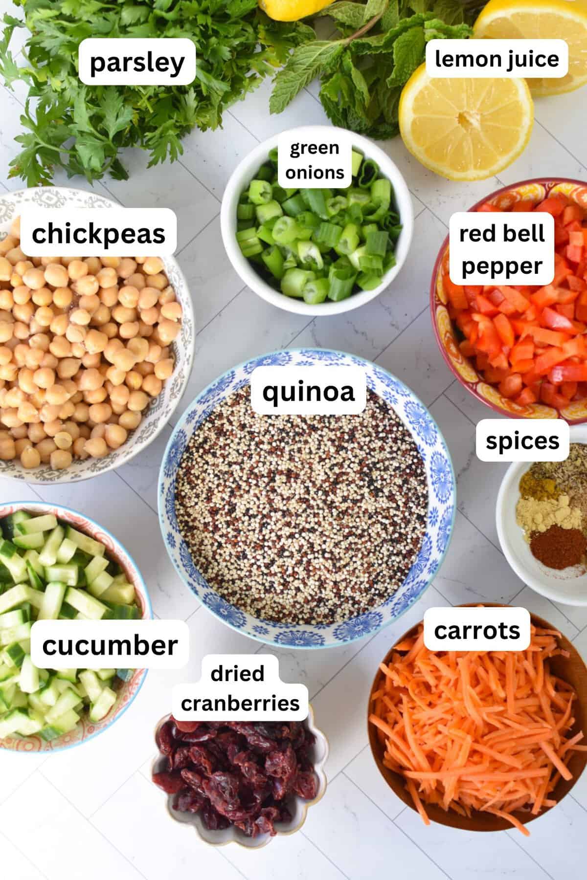 Moroccan Chickpea Salad recipe ingredients