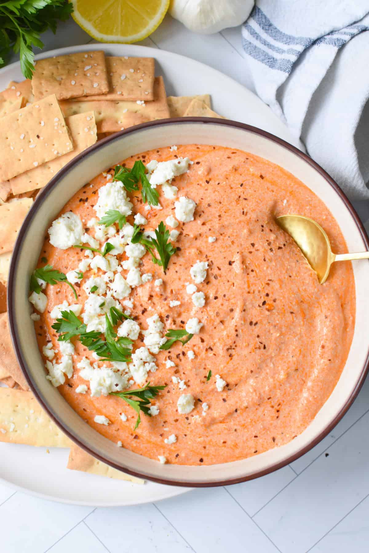 Roasted Red Pepper Feta Dip
