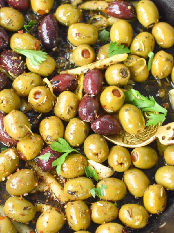 Warm Olives with Lemon and Mediterranean Herbs
