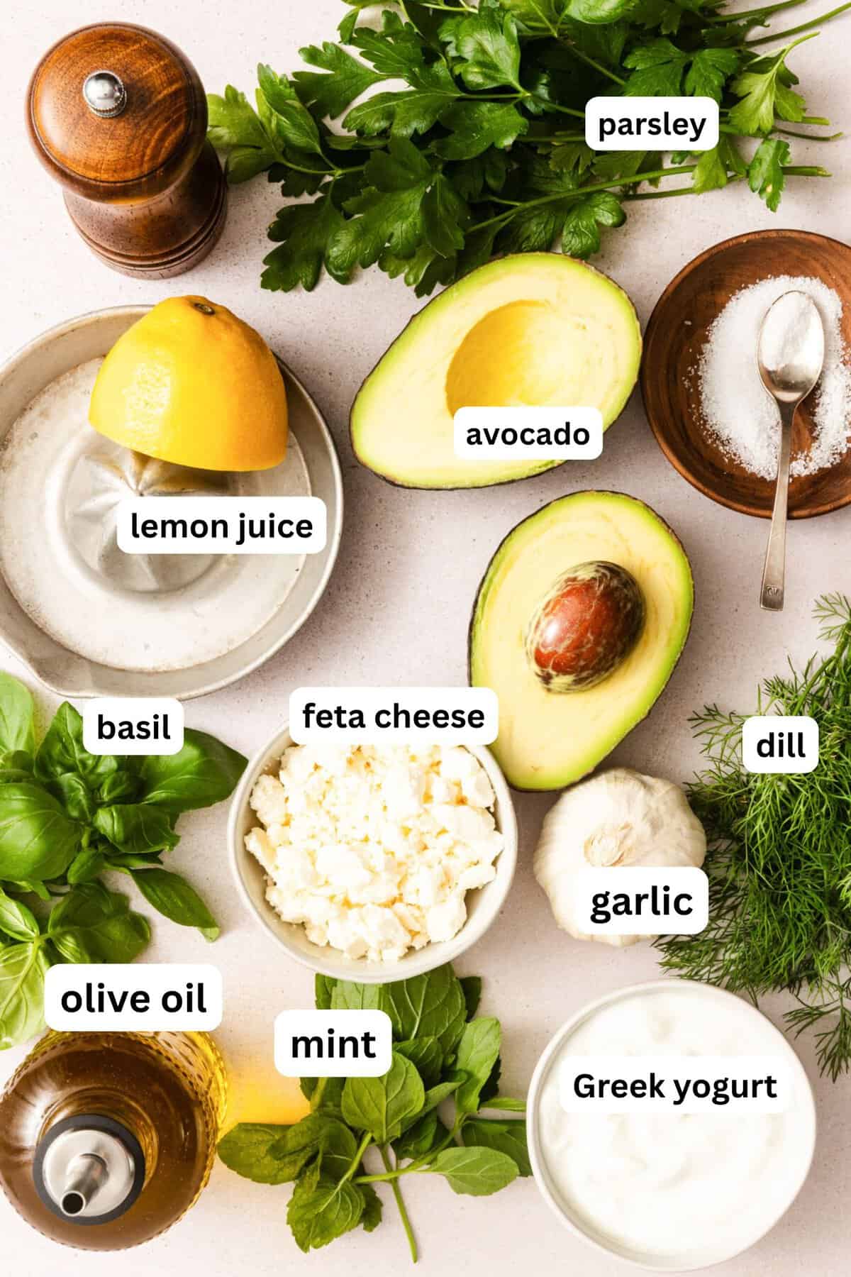 Green Goddess Dip recipe ingredients