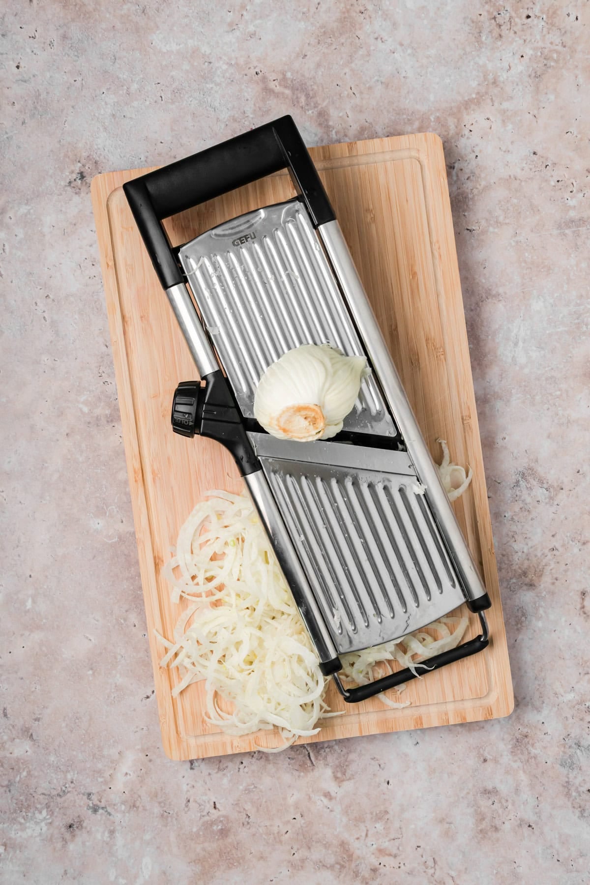 Fennel being shaved