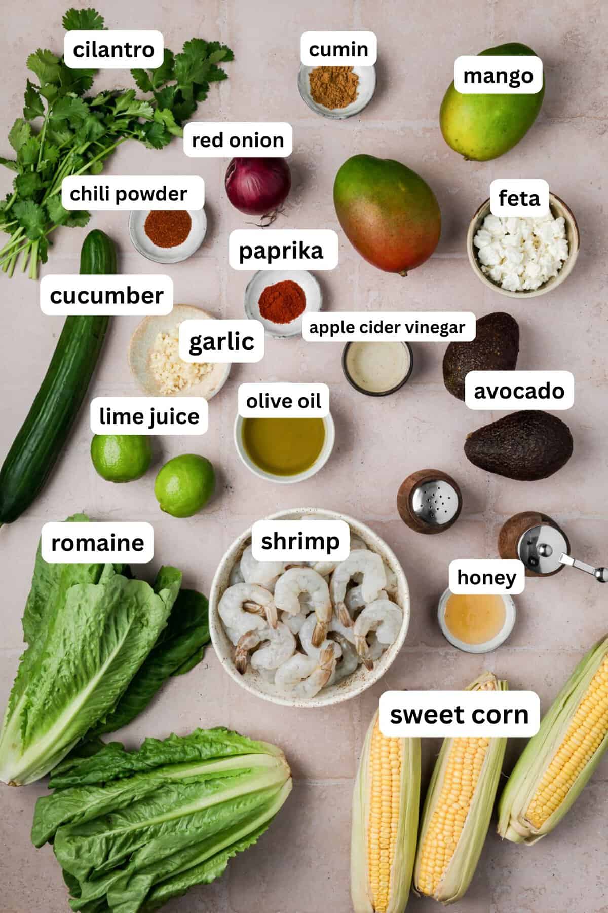 Grilled Shrimp Salad recipe ingredients