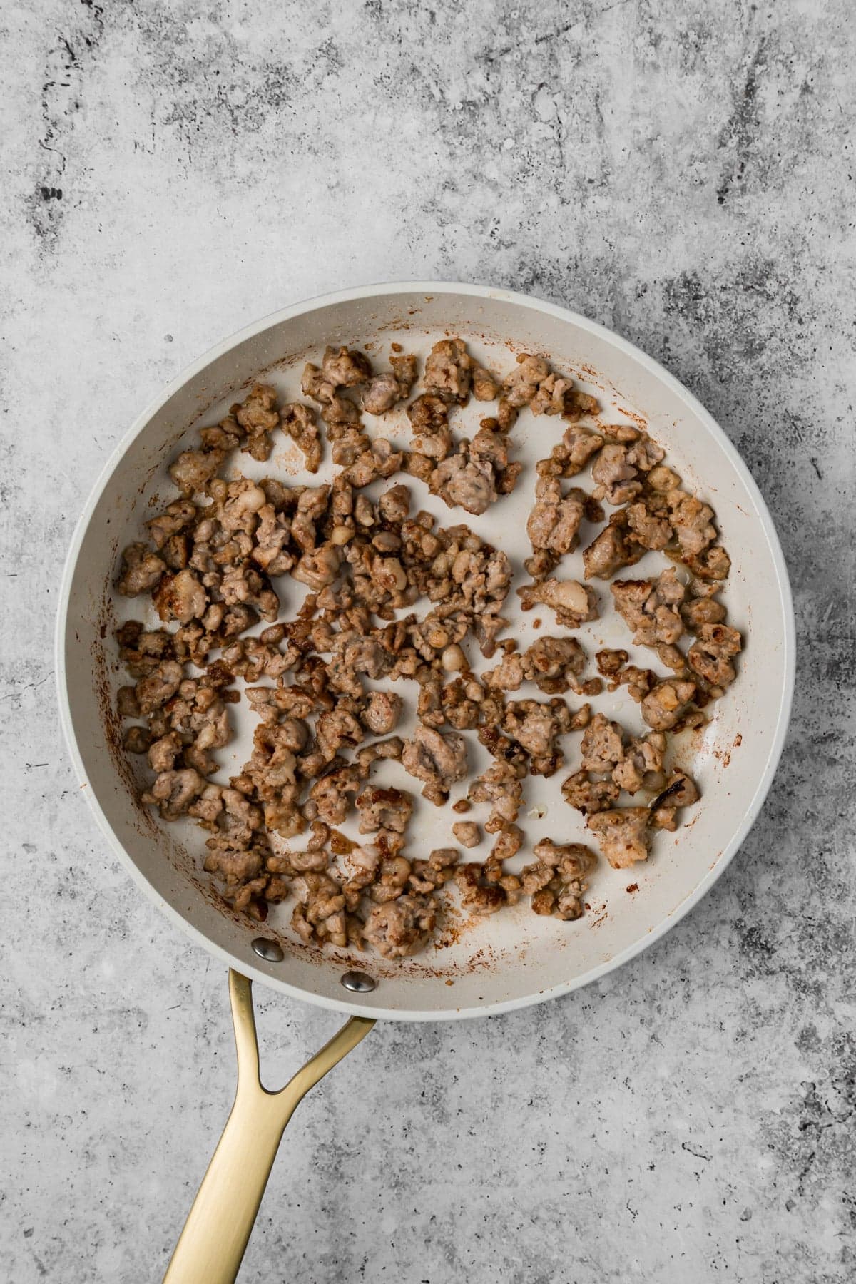 Browned Sausage for sausgae fennel pasta