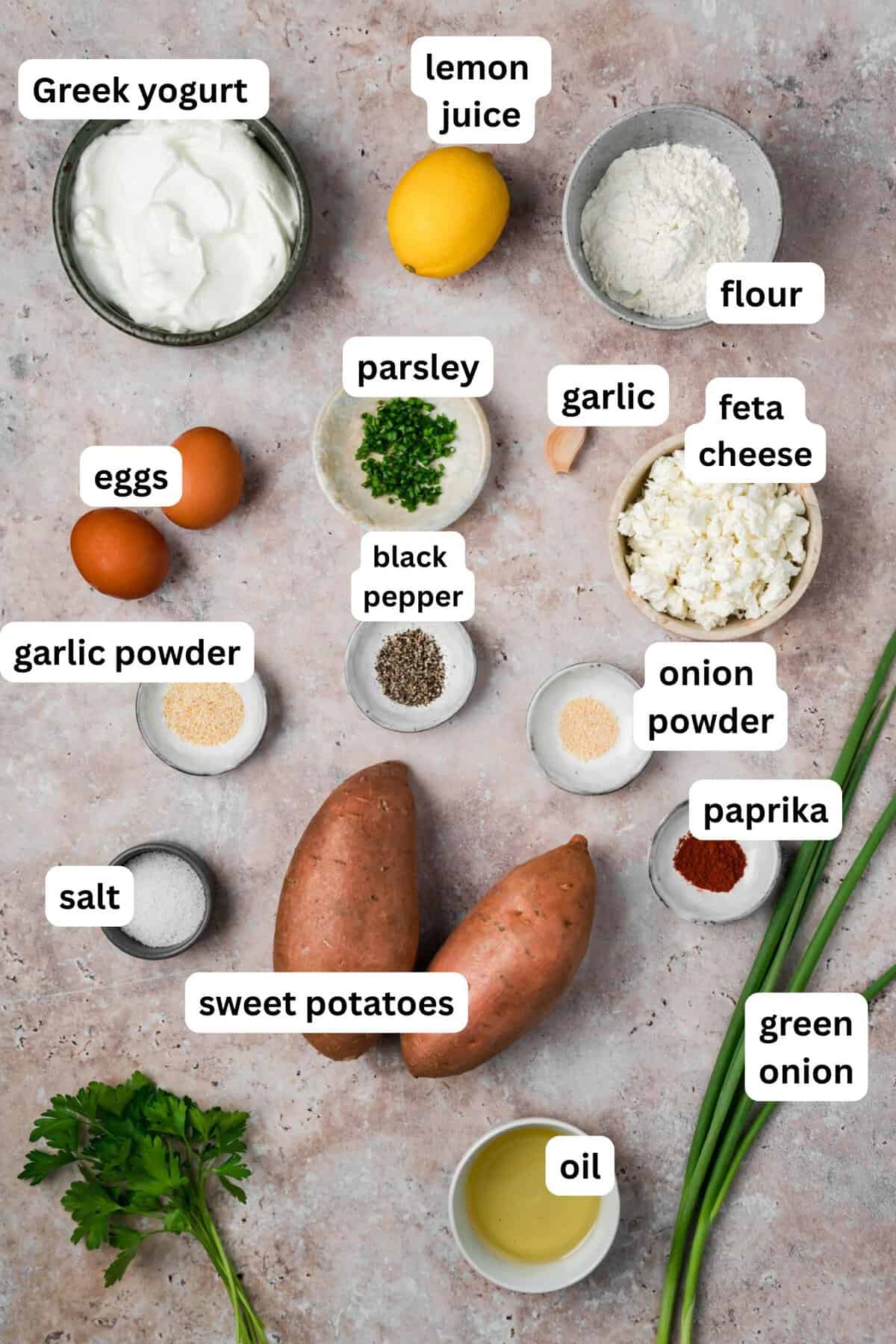 Sweet Potato Fritters Recipe Ingredients