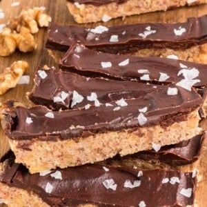 No-Bake Chocolate Walnut Date Bars