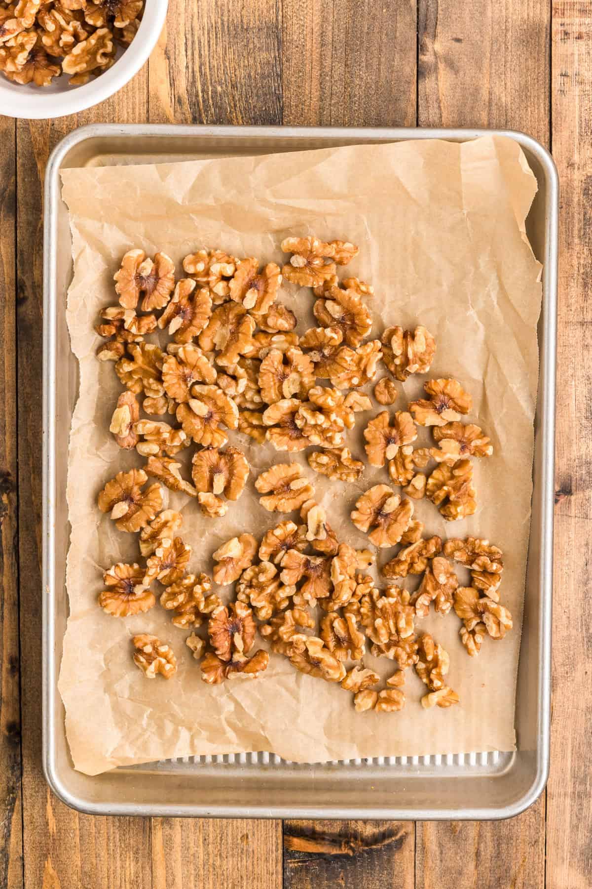 Toasted walnuts for date bars